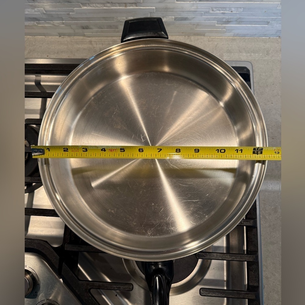 Kitchen Craft by West Bend 12” Stainless Steel Waterless Skillet with Vented Lid - Picture 6 of 7